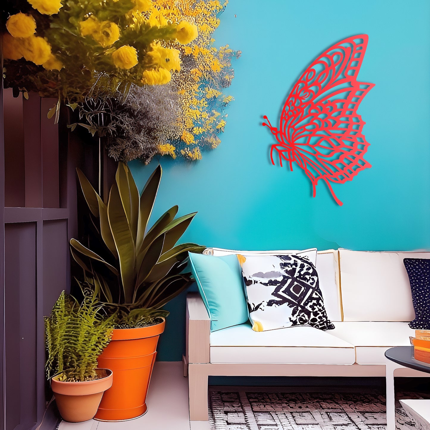 Butterfly Breeze Outdoor Metal Wall Art