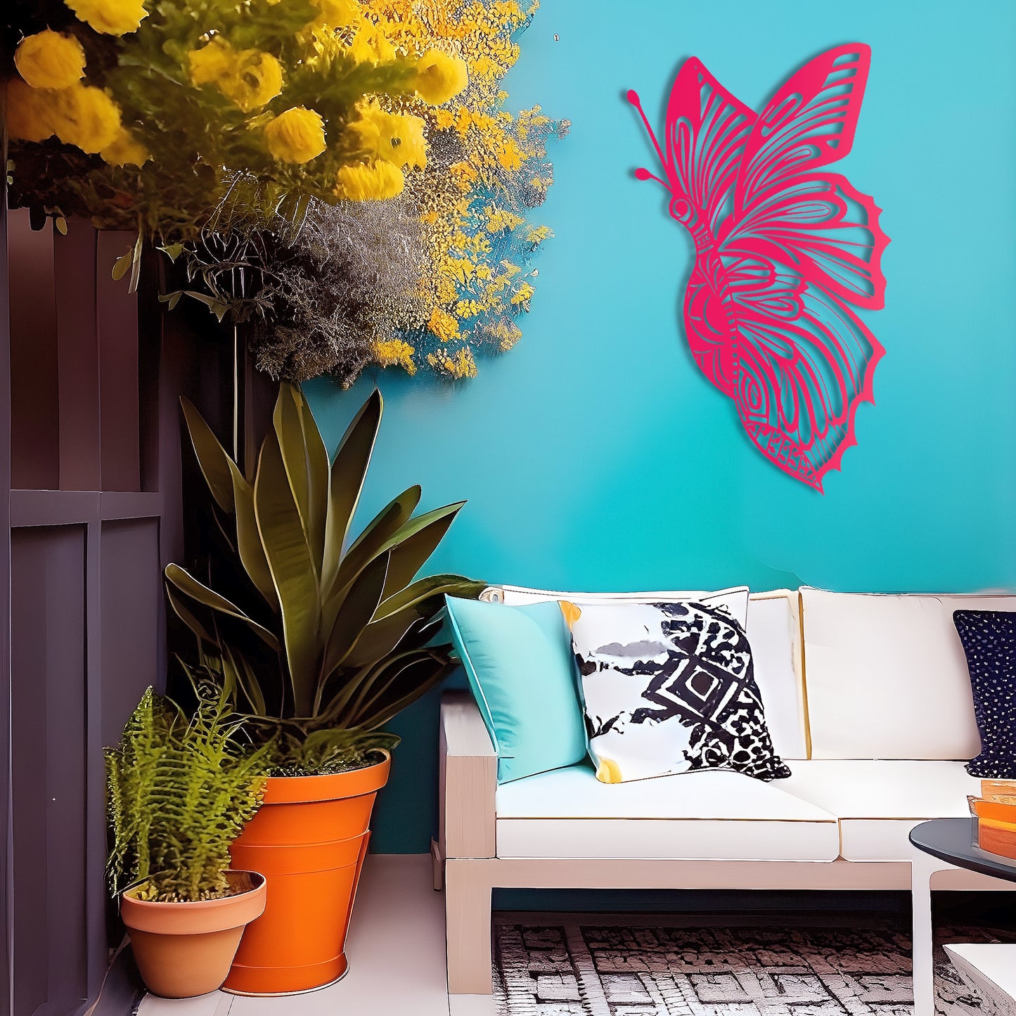 Butterfly Breeze Outdoor Metal Wall Art