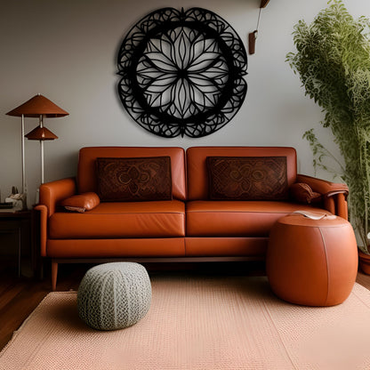 Circular Mandala Wall Art - Symmetrical Generative Art