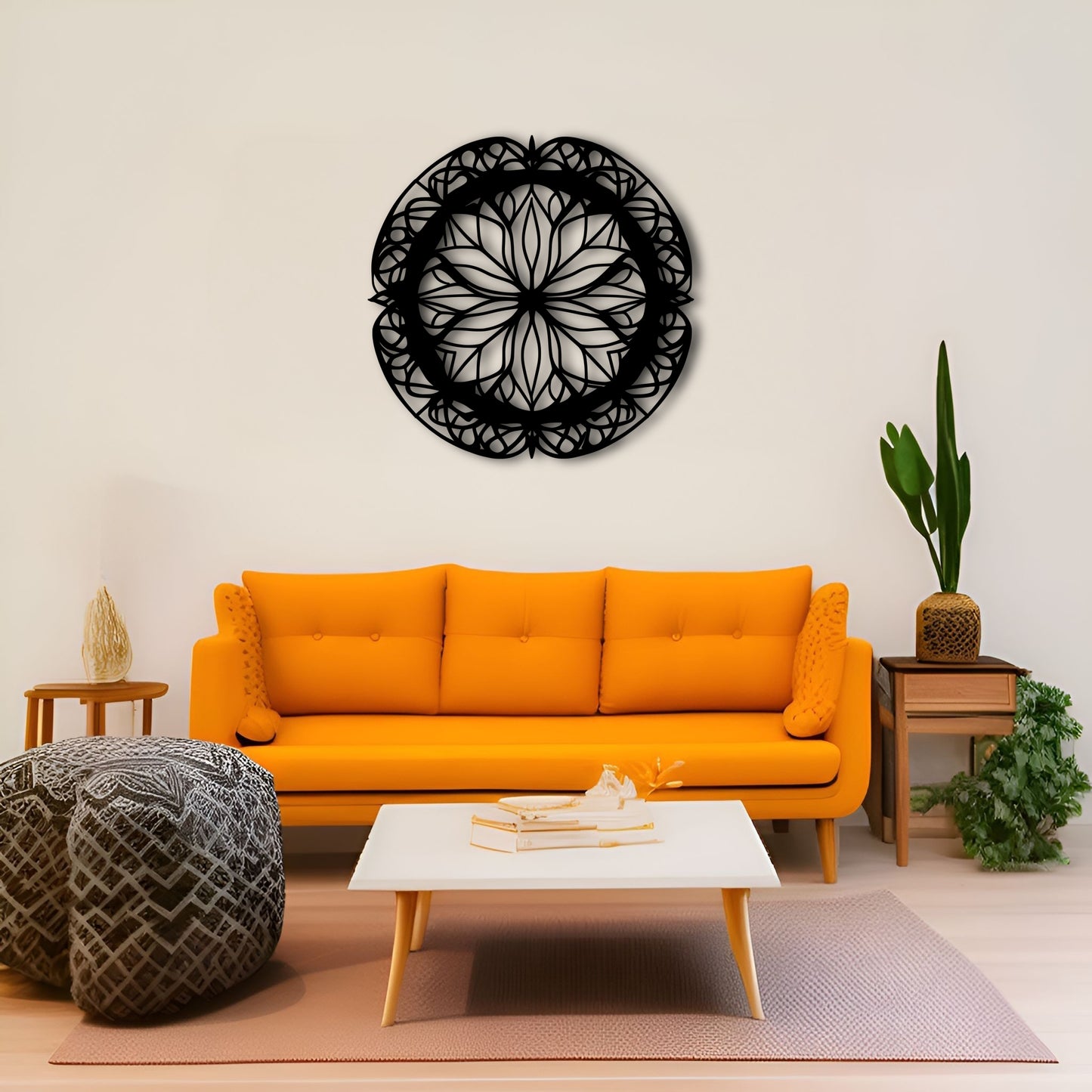 Circular Mandala Wall Art - Symmetrical Generative Art