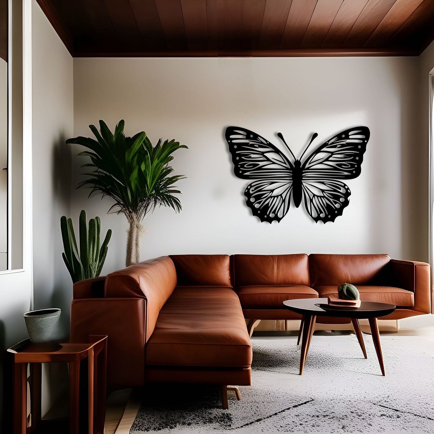 Elegant Enchantment Butterfly Large Metal Wall Art