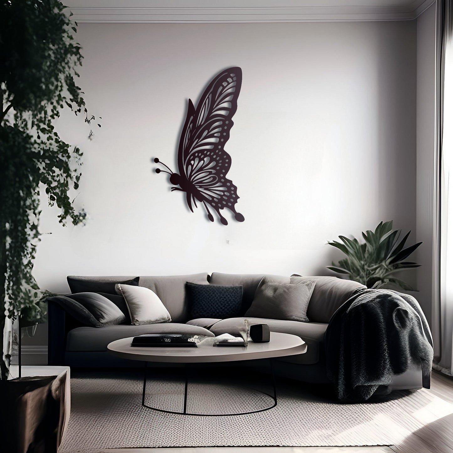 Elegant Escape Symmetrical Butterfly Metal Wall Art