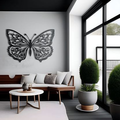 Elegant Euphoria Metal Butterfly Wall Decor