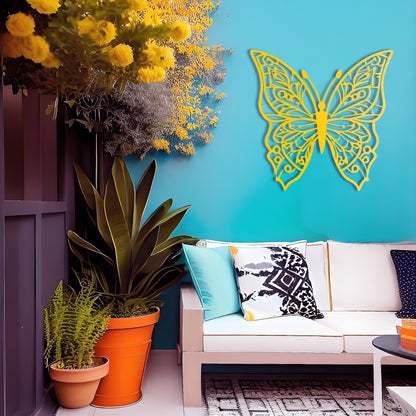 Flights of Fancy Outdoor Metal Butterfly Wall Art