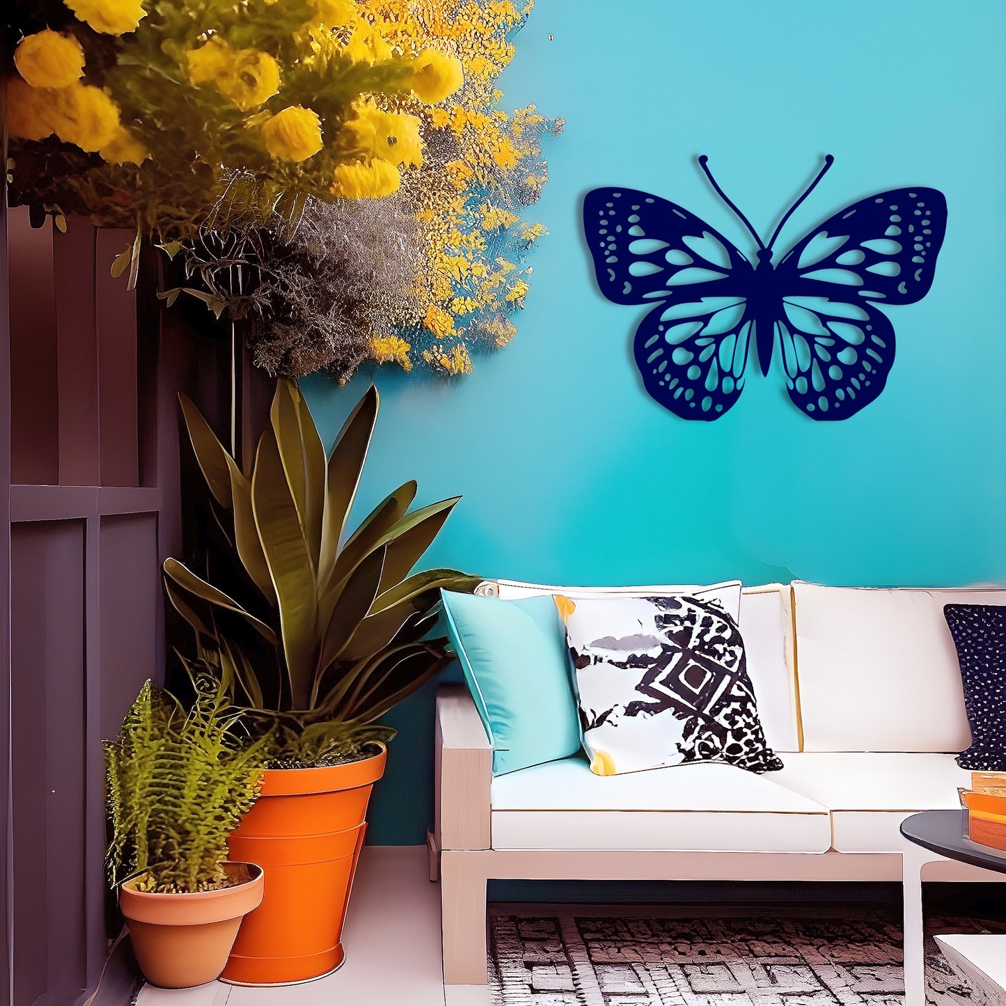 Fluttering Friends Butterfly Metal Wall Art