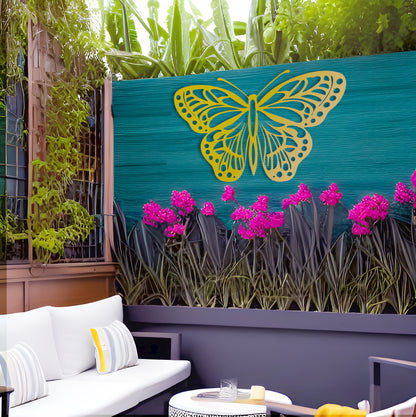 Garden Magic Butterfly Outdoor Metal Wall Art