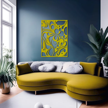 Golden Cascadia - Abstract Metal Wall Art Inspired by Vassily Maximov