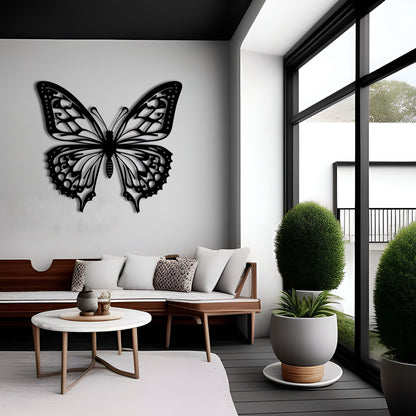 Graceful Flight Metal Butterfly Wall Art