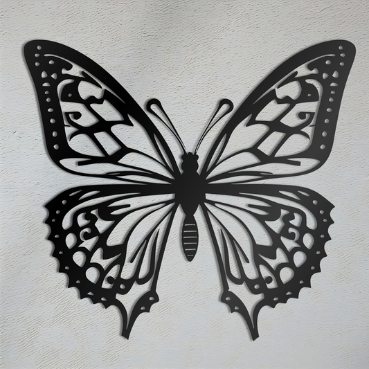 Graceful Flight Metal Butterfly Wall Art