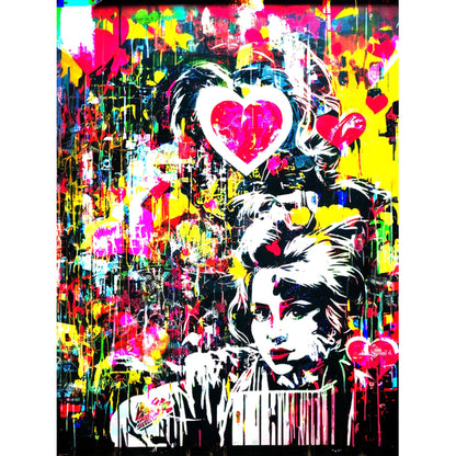 Affiche en métal Banksy Girl