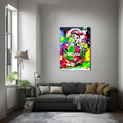 Hearts of Iron - Pop Art Painting of a Colorful Man in a Neon Suit