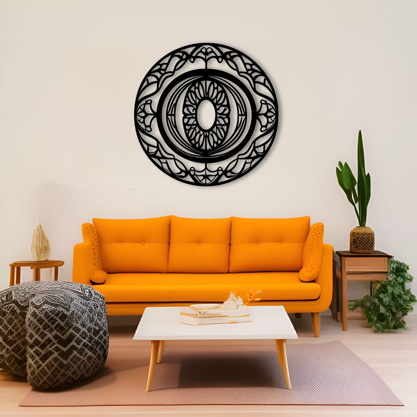 Intricate Mandala Ornament - Metal Wall Art