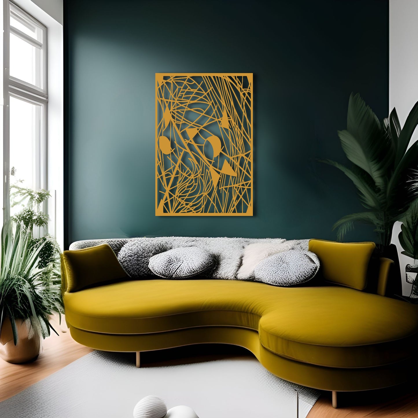 Lyrical Abstraction - Abstract Geometric Metal Wall Art