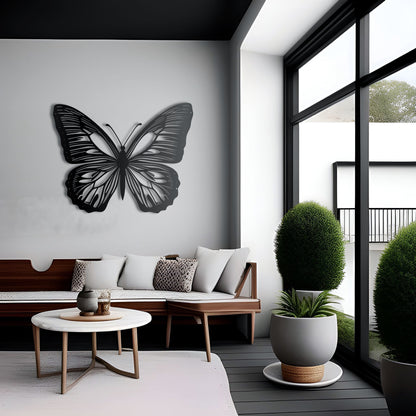 Majestic Beauty Metal Butterfly Wall Art