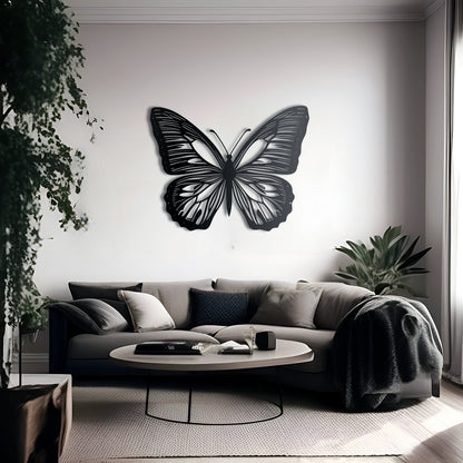 Majestic Beauty Metal Butterfly Wall Art