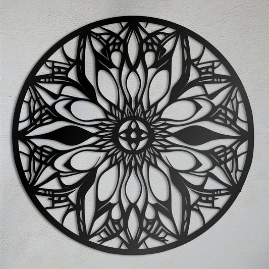 Mandala Flower Wall Art - Lotus Mandala Ornament - Yoga Gift