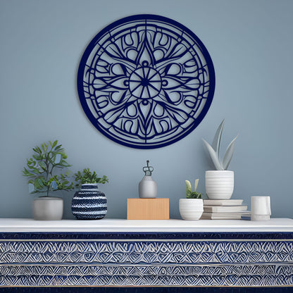 Mandala Wall Art - Spiraling and Intricate Design for Yoga and Meditation