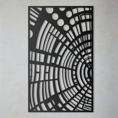 Metal Wall Art - Abstract Drawing Inspired by František Kupka, Modular Constructivism