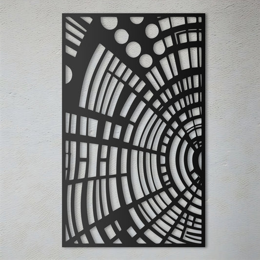 Metal Wall Art - Abstract Drawing Inspired by František Kupka, Modular Constructivism