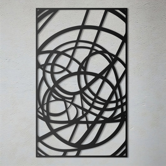 Minimalist Metal Wall Art - Abstract Drawing Inspired by Brice Marden