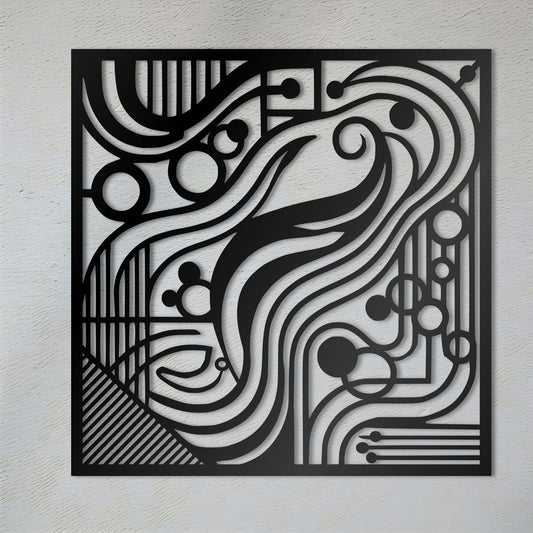 Modern Geometric Metal Wall Art