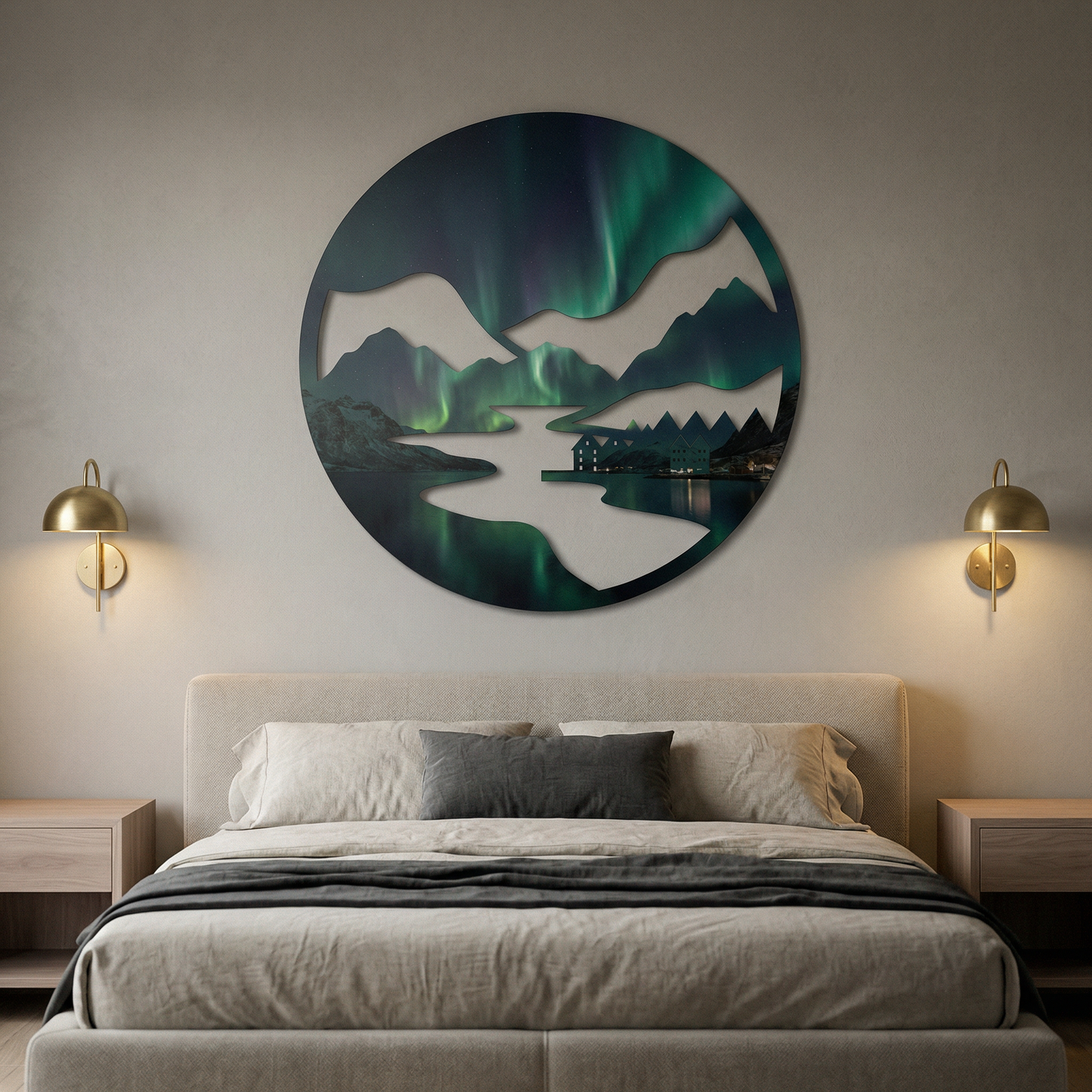 Nordic Lights | Landscapes Metal Wall Art