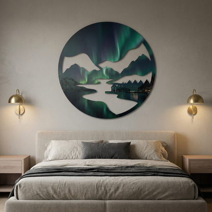 Nordic Lights | Landscapes Metal Wall Art