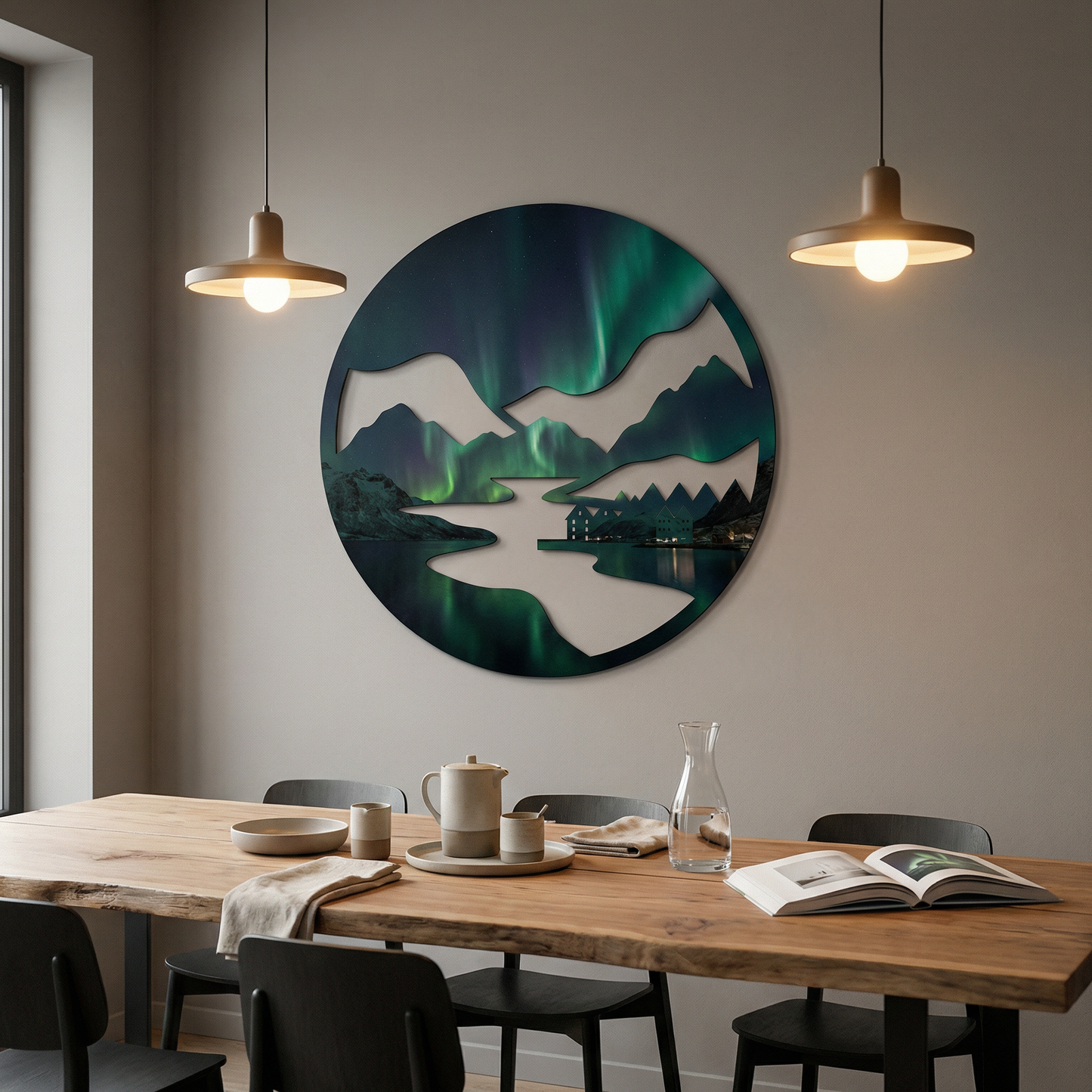 Nordic Lights | Landscapes Metal Wall Art