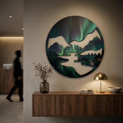 Nordic Lights | Landscapes Metal Wall Art