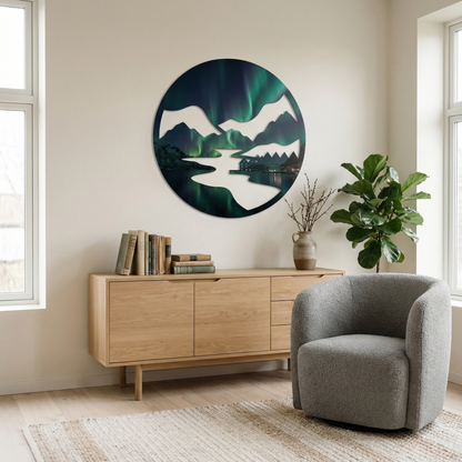 Nordic Lights | Landscapes Metal Wall Art