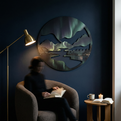 Nordic Lights | Landscapes Metal Wall Art