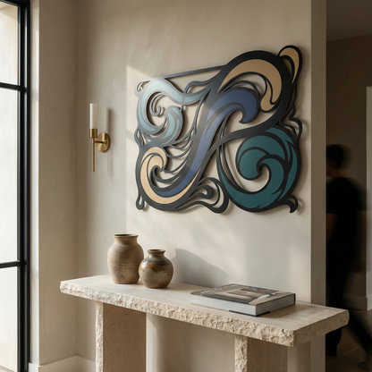 Emerald Whorls | Abstract Flow