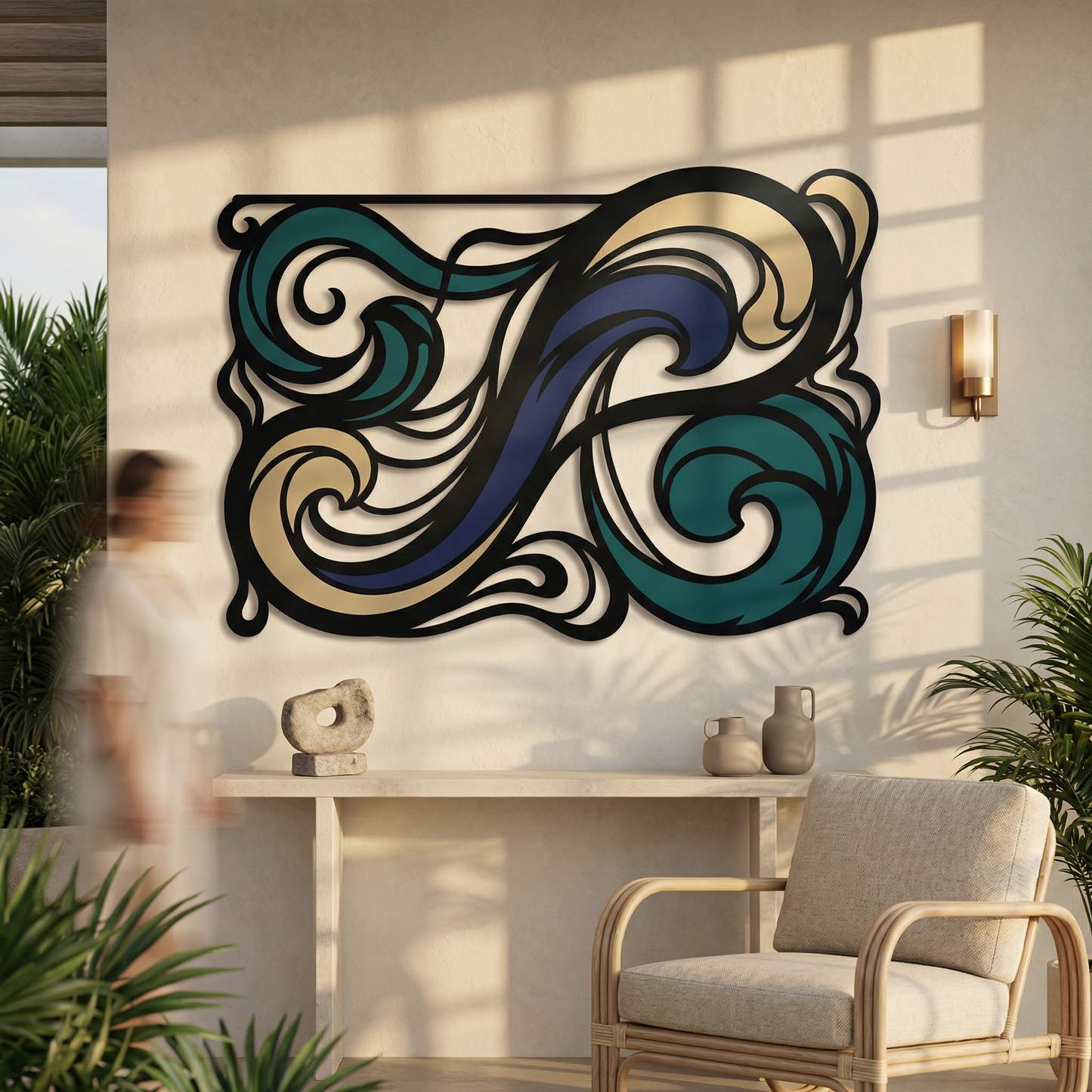 Emerald Whorls | Abstract Flow