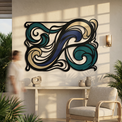 Emerald Whorls | Abstract Flow