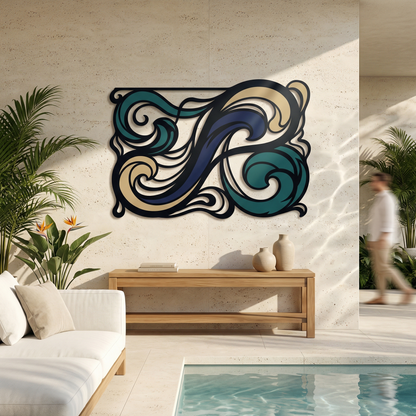 Emerald Whorls | Abstract Flow