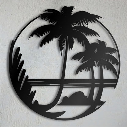 Palm Paradise Metal Wall Decor