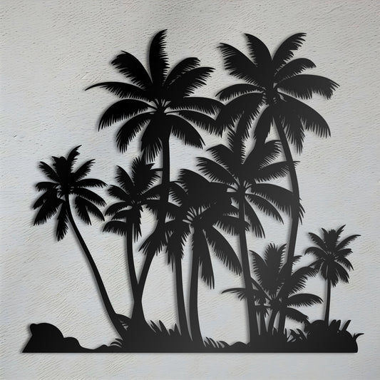 Palm Tree Cove Metal Artwork