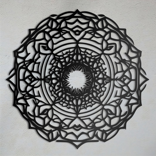 Symmetrical Mandala Ornament for Yoga and Meditation Wall Art