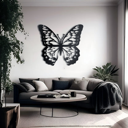 Symmetrical Serenity Metal Butterfly Wall Art
