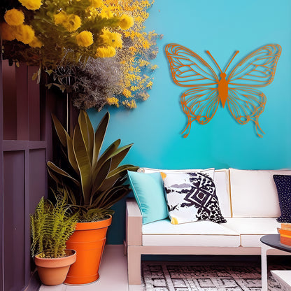 Thin and Beautiful Large Metal Butterfly Wall Decor