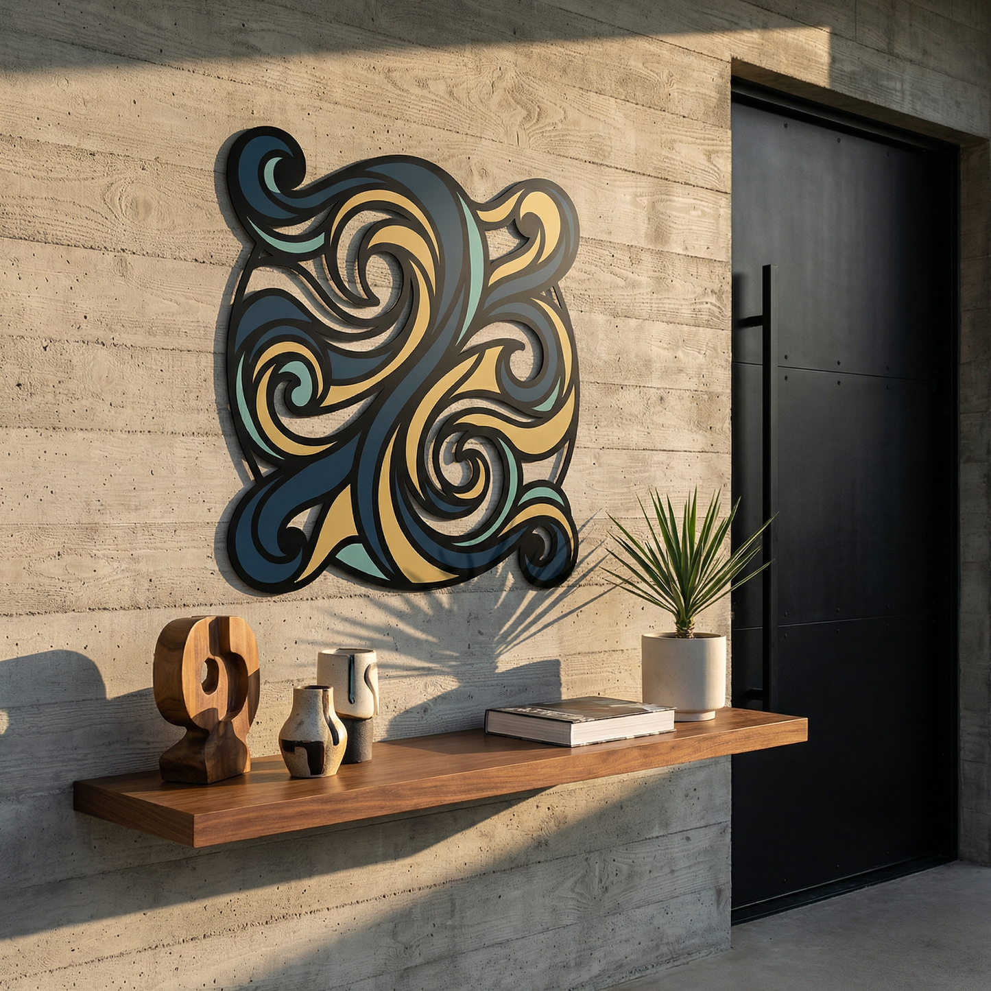 Gilded Currents | Abstract Flow