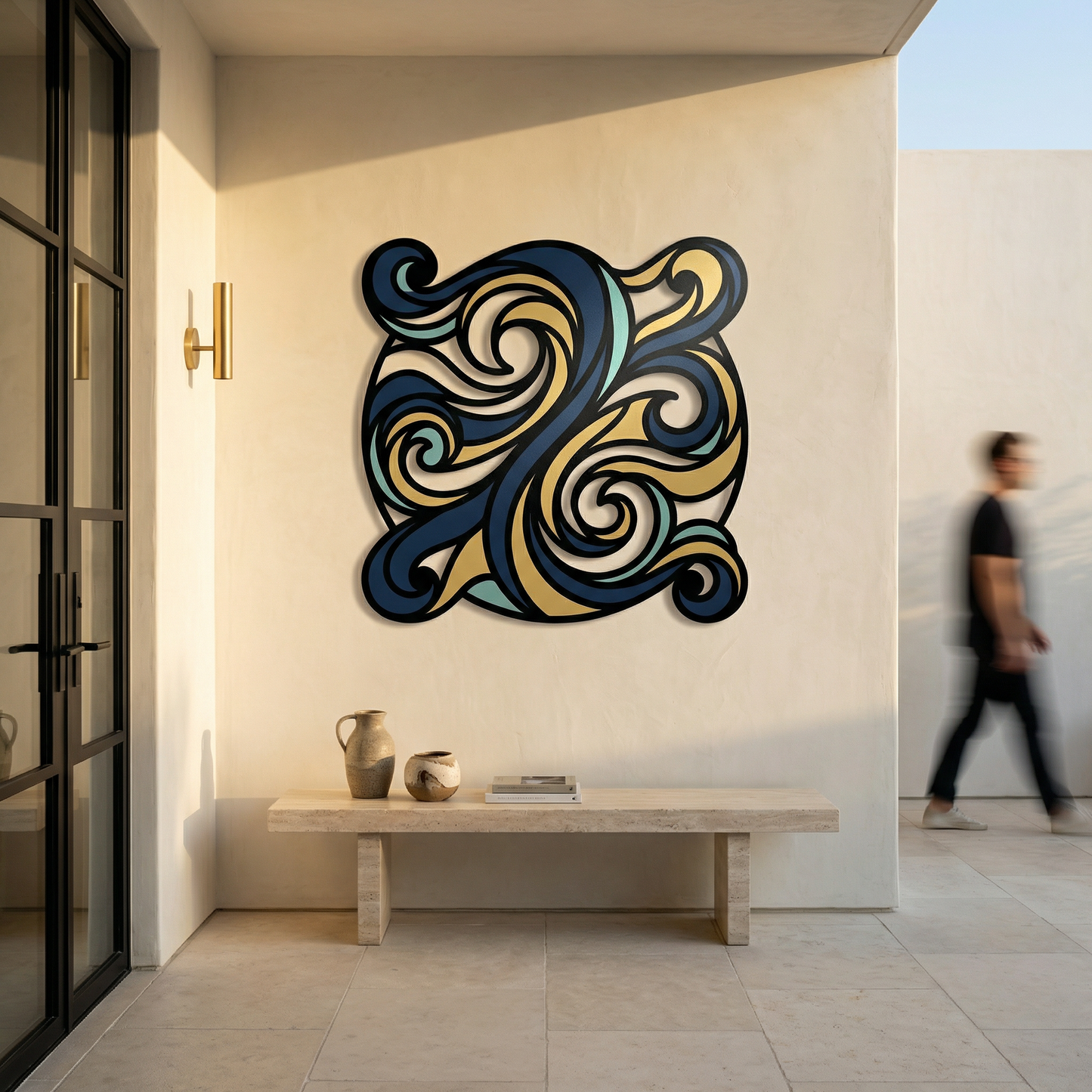 Gilded Currents | Abstract Flow