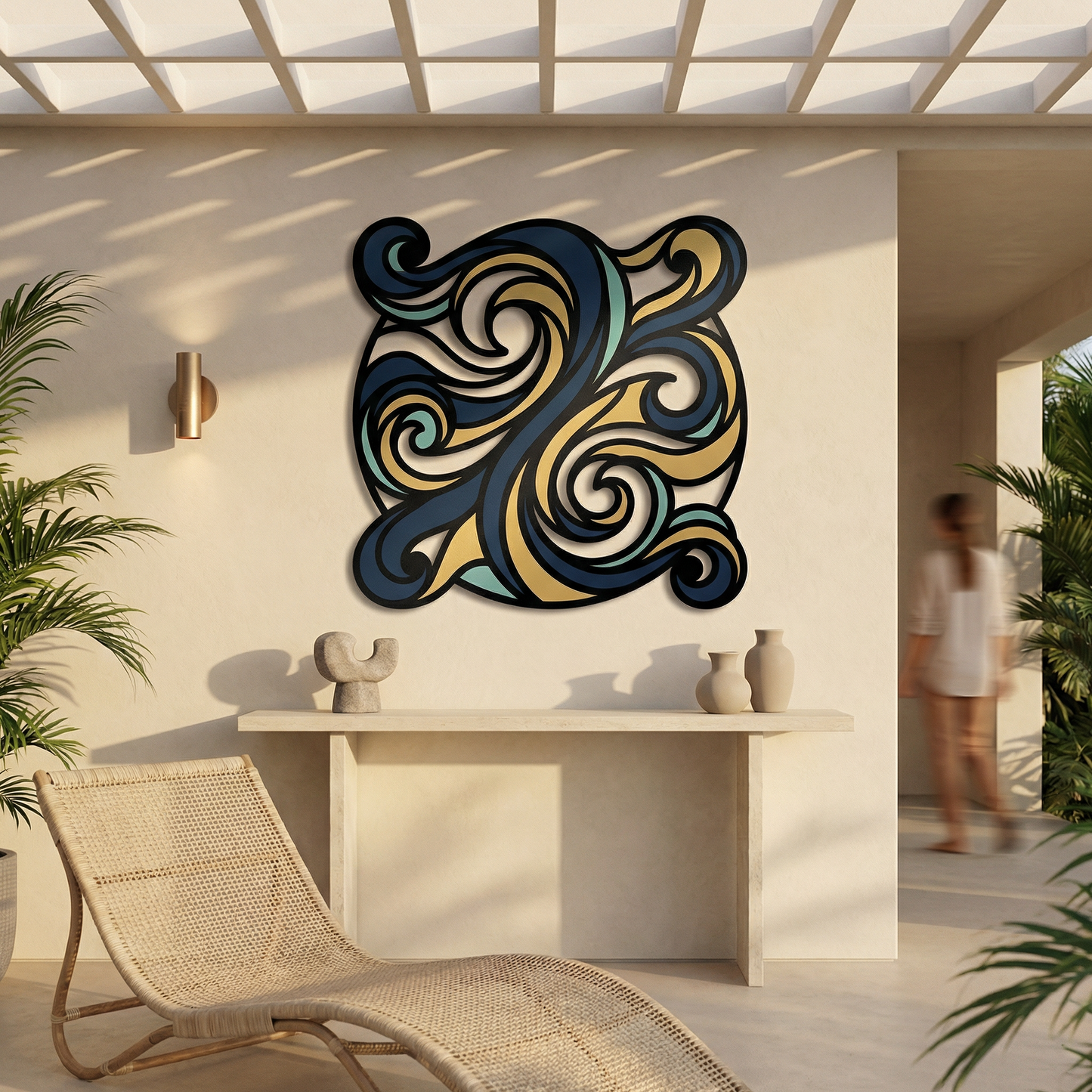 Gilded Currents | Abstract Flow