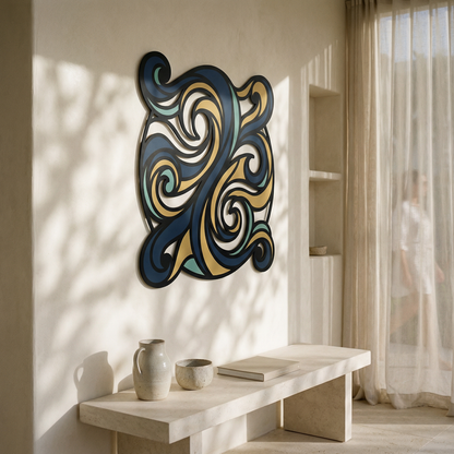 Gilded Currents | Abstract Flow