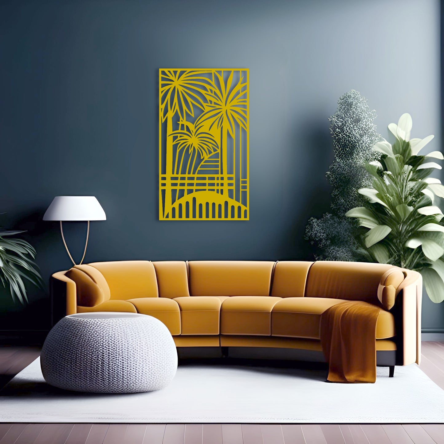 Tropical Palms Metal Wall Art Decor
