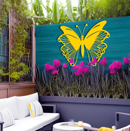 Whimsical Wings Symmetrical Butterfly Metal Wall Art