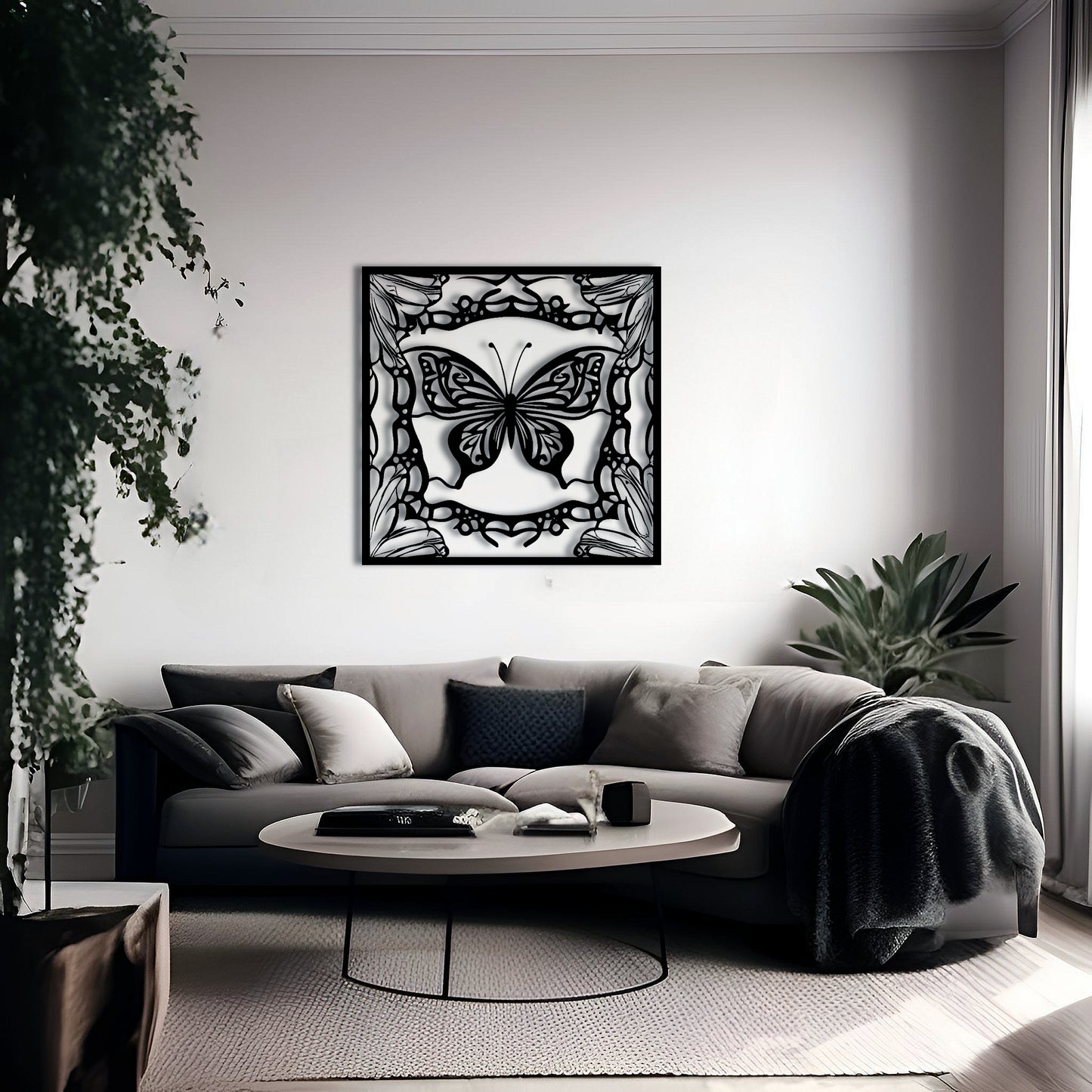 Winged Wonders Butterfly Metal Wall Art for Living Room