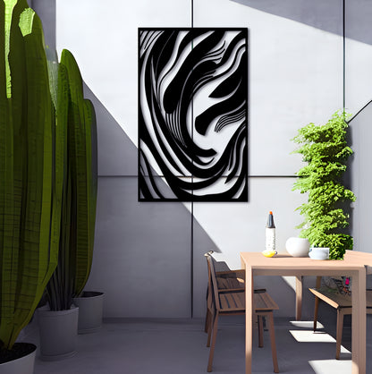 Zebra Illusion - Abstract Metal Wall Art A Beautiful Artwork