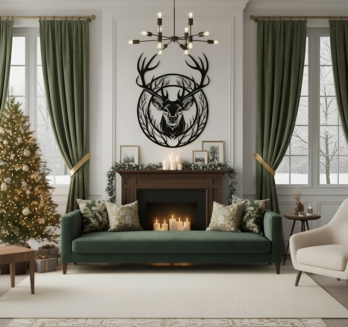 The Antler Warden | Metal Wall Art