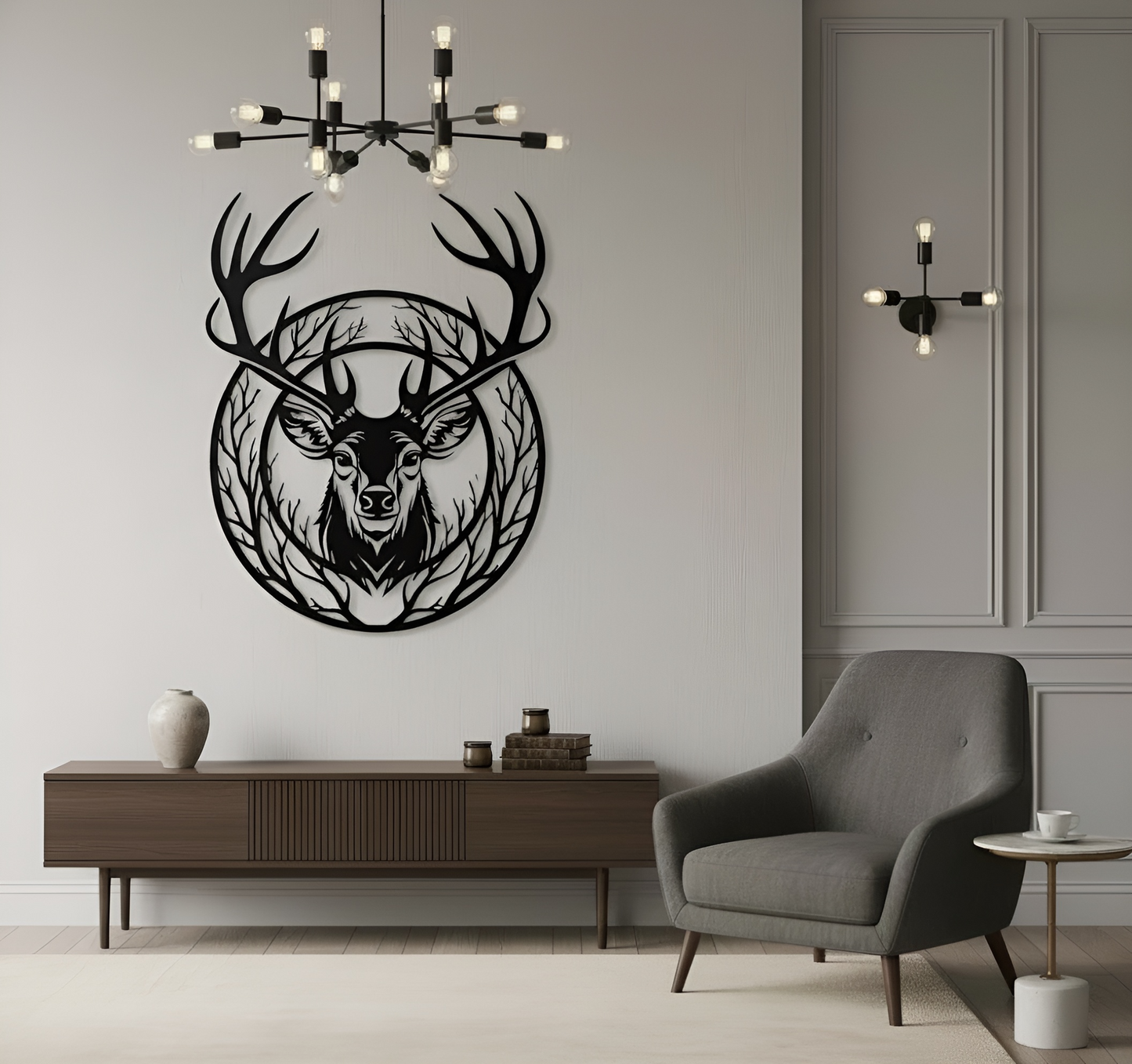 The Antler Warden | Metal Wall Art